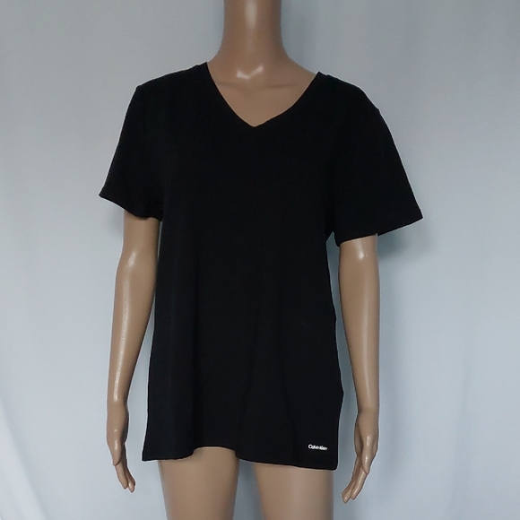 Calvin Klein Tops - Calvin Klein Performance Womens Black V-Neck Tee Size XL
